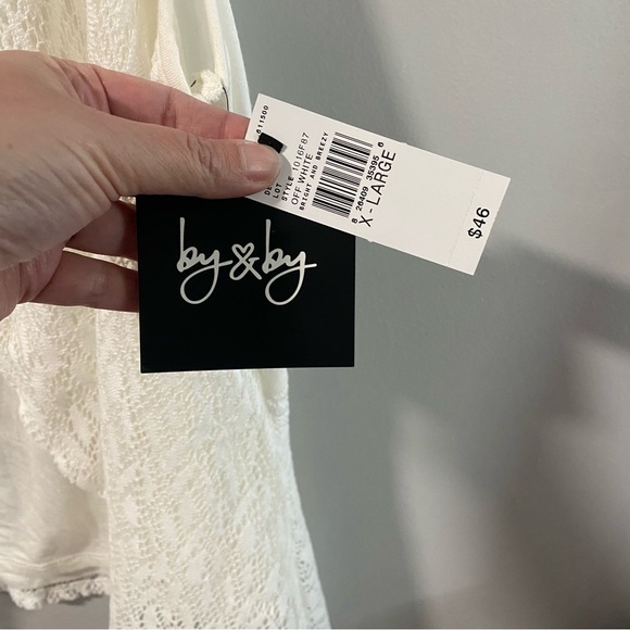 NWT by & by Cream Lace Tank Top - Picture 8 of 9